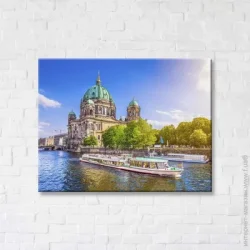 Картина Brushme Постер Берлинский вид на реку 50x65 см FNK5000166