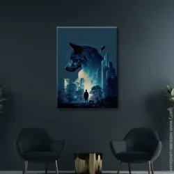 Картина Brushme Постер Місто вовка 75x100 см FNK0115703