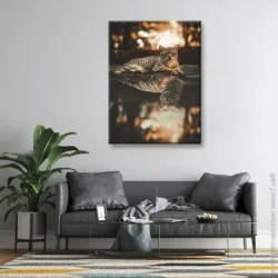 Картина Brushme Постер Відображення лева 75x100 см FNK0115903