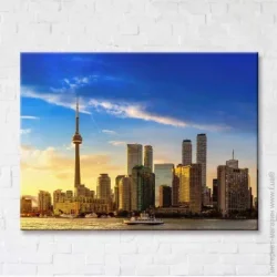 Картина Brushme Постер Горизонт Торонто на закате 75x100 см FNK5000170