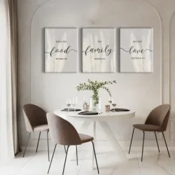 Brushme Картина модульна Триптих Food, family, love 45x60 см FNK0117701