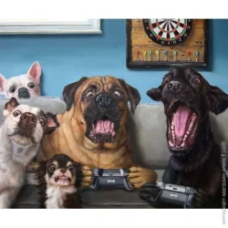 Brushme Картина на холсте Геймеры ©Lucia Heffernan 50x50 см CN5363L