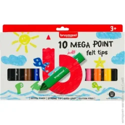 Bruynzeel Набор фломастеров детских MEGA POINT 10 цветов 60122002