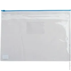 Папка на молнии A4 Buromax Папка-конверт А4 на молнии, прозрачная, синяя (BM.3946-02) синий