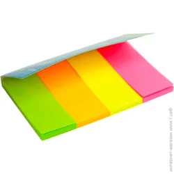 Стикер-закладка Buromax Набор бумаги для заметок 50x20мм, 4х30 л цветные неон (BM.2330-98)