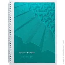 Buromax Зошит на пружині PRIME А4 96 лист. клітка бірюзова
