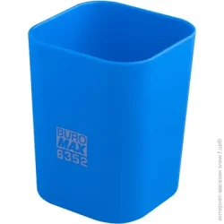 Подставка Buromax Стакан для письменных принадлежностей RUBBER TOUCH BM.6352-01 синий