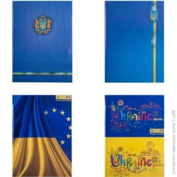 Тетрадь Buromax Книга канцелярская UKRAINE А4 96 лист. клетка ассорти