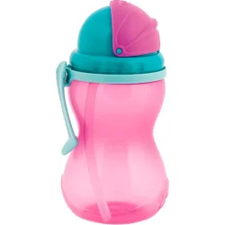 Поїльник з трубочкою Canpol Babies Поїльник-непроливайка з трубочкою 370 мл рожевий