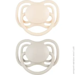 Пустышка силиконовая симметричная Canpol babies 18 мес DENTAL AIR 2 шт. - бежевая (23/230_cre)