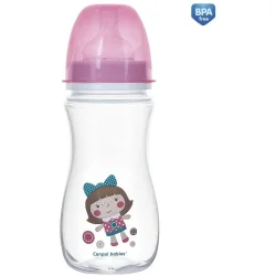 Бутылочка для кормления Canpol Babies Бутылка Easystart-Toys 300 мл розовая кукла