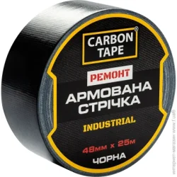 Клейкая лента Carbon Tape Армированная лента INDUSTRIAL 48 мм 25 м черный