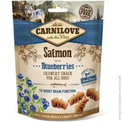 Carnilove Лакомство для собак Crunchy Snack, лосось и черника, 200 г