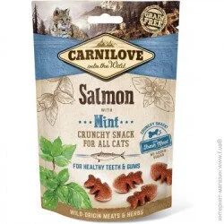 Carnilove Лакомство для кошек Crunchy Snack, лосось и мята, 50 г