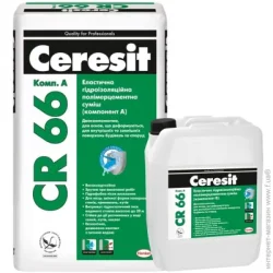 Ceresit Гидроизоляционная смесь двухкомпонентная CR 66 17,5 кг +  5 л
