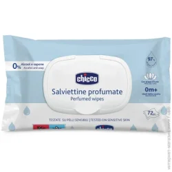 Вологі серветки Chicco Серветки м`які очищаючі, 72 шт. (12050.00)