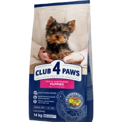 Сухой корм Club 4 Paws Корм сухой для щенков миниатюрных и малых пород курица 14 кг