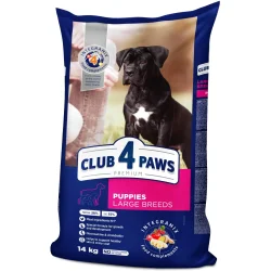 Сухой корм Club 4 Paws Корм для щенков больших пород курица 14 кг