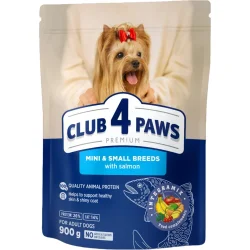 Сухий корм Club 4 Paws Корм сухий для мініатюрних та малих порід лосось 900 г