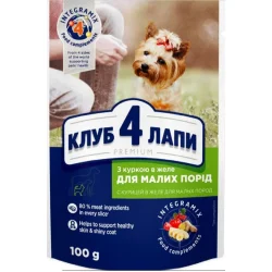 Влажный корм Club 4 Paws Корм Premium с курицей в желе 100 г