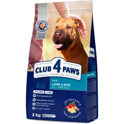 Сухий корм Club 4 Paws Корм сухий Premium для всіх порід "Ягня та рис" 2 кг