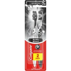 Зубная щетка Colgate зубна щітка Макс Блиск з деревним вугіллям 1+ 1 (8718951382602)