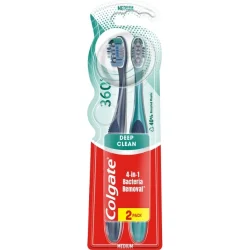 Colgate Зубна щітка 360 Суперчистота 1+1 середньої жорсткості 12 шт.