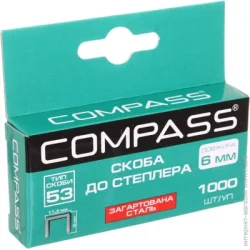 Compass Скобы для ручного степлера 6 мм тип 53 (А) 1000 шт.