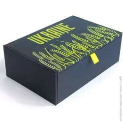 Cooverbox Шкатулка деревянная S UA Колоски синий 128x178x54 мм