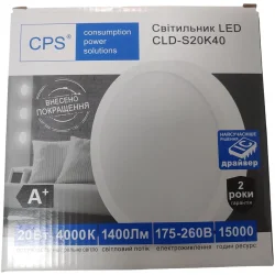 CPS Светильник 20 Вт 6500 К белый CLD-S20