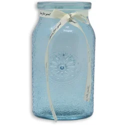 Crystal Ваза стеклянная Flora 17,5 см голубая 17,5 см 83000308/3_YBCG-MT-2