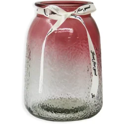 Crystal Ваза скляна Shelly 18,5 см червоно-сіра 83000261_YBCG-MT-26/1/1