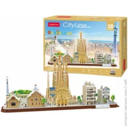 Пазл Пазл 3D Cubicfun City line Barcelona (6944588202569)