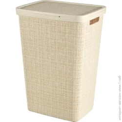 Корзина для белья Curver Корзина пластиковая 245976 Jute 58 л кремовая 600x430x340 мм