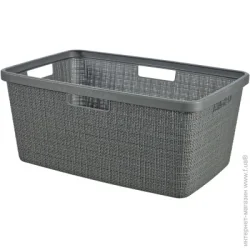 Curver Корзина для белья плетеная 245981 Jute 46 л темно-серая 260x390x590 мм