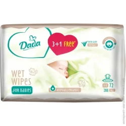Dada Дитячі вологі серветки з екстрактом алое 4 шт.