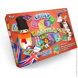 Настольная игра Danko Toys Суперлото. Азбука укр./англ. (СЛА-01UE)
