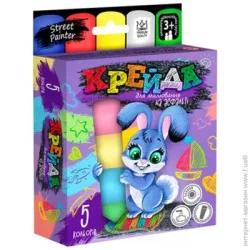 Danko Toys Мелки для рисования на асфальте, большие 5 цветов (MEL-01-03U)
