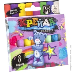 Danko Toys Набор мелков для рисования на асфальте 8 шт. MEL-02-02U