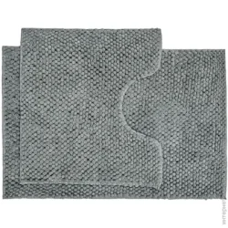 Коврик Dariana Набор ковриков Ананас 55x50+ 50x80 серебряно-серый