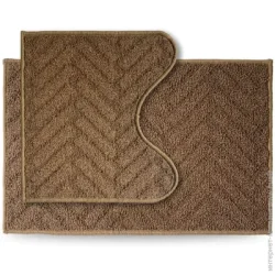 Килимок Dariana Набір килимків Little 44x70+ 44x40 з коричневим вирізом