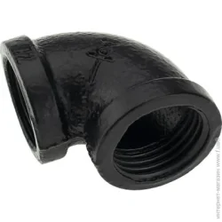 DC Соединение для трубы мебельное угловое (2 трубы) d-19 мм черный