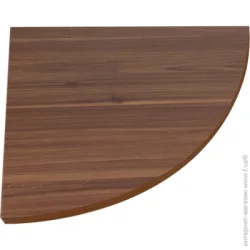 DC Полка угловая радиусная 400x16 мм орех французский темный