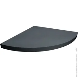 DC Полка угловая радиусная 400x400x16 мм антрацит