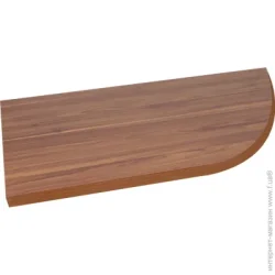 DC Полиця кутова радіусна 600x16 горіх французький темний
