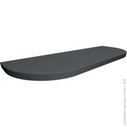 DC Полка прямая радиусная 600x200x16 мм антрацит