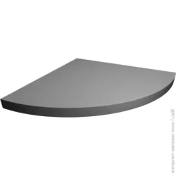 DC Полка угловая радиусная 600x300x16 мм светло-серый