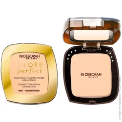 Deborah Milano Пудра Компактна Для Обличчя 24Ore Perfect Стійка Матуюча Водостійка Тон 01G Light Beige, 9г (8009518377293)