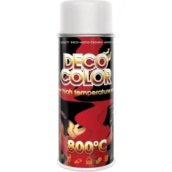 Автомобільна фарба Deco Color Фарба аерозольна жароміцна 800 ° C біла 400 мл