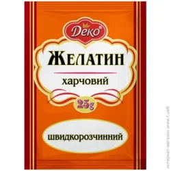 Deko Желатин пищевой быстрорастворимый 25 г (4820076019203)